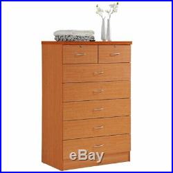 Hodedah 7 Drawer Chest with Locks on 2 Top Drawers in Cherry