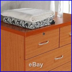 Hodedah 7 Drawer Chest with Locks on 2 Top Drawers in Cherry