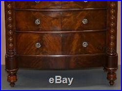 Huge Victorian Flamed Mahogany Scottish Chest Of Drawers Massive Storage Space
