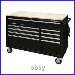 Husky Mobile Workbench 52 in. W 9-Drawer, Deep Tool Chest in Gloss Black