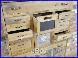 Industrial Cabinet Rustic 24 Drawers Storage Chest Multi Compartment Furniture