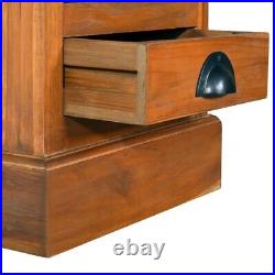 Industrial Rustic Wooden Vintage Style Teak Wood Narrow Chest Of 5 Drawers