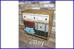 Industrial Wooden Storage Chest Drawers Sideboard Suitcase Styled Colourful