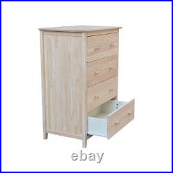 International Concepts Chest of Drawers 41 H X 29.5 W 4-Drawer Unfinished Wood