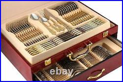 Italian Collection Flatware Wooden Box, Premium Case for Flatware with drawer