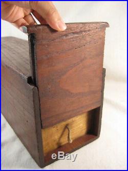 JAPANESE ANTIQUE EDO ERA c1750 SIGNED 2 DRAWER KIRI WOOD SCROLL BOX TANSU CHEST