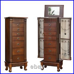 Jewelry Cabinet 7 Drawer Armoire Box Storage Chest Stand Organizer Necklace Home
