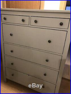 LARGE IKEA HEMNES PAINTED WHITE SOLID WOOD 6 DRAWER CHEST 131x108cm PR9