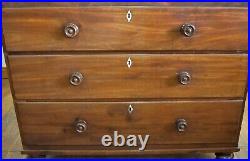 Large Antique Victorian chest on chest straight front chest of drawers