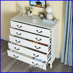 Large Chest Drawer Double Dresser Storage Organizer Cabinet 6 Drawer for Bedroom