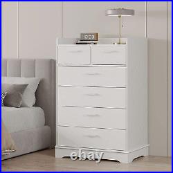 Large Chest Drawers 6 Drawer Dresser For Bedroom Furniture Storage Cabinet White