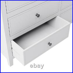 Large Solid Wood Bedroom Dresser with 7 Drawer Chest of Drawers Storage Cabinet