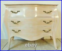 Large Vintage 33 French Louis XV Style Wood Bombay Chest of Drawers Nightstand