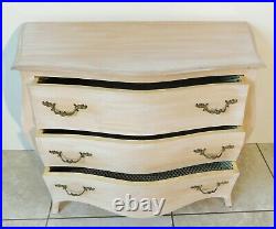 Large Vintage 33 French Louis XV Style Wood Bombay Chest of Drawers Nightstand