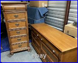 Lexington Furniture Victoriana Set Of 2 Lingerie Chest Tall & Double Dresser Oak