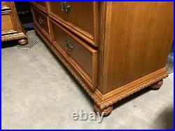 Lexington Furniture Victoriana Set Of 2 Lingerie Chest Tall & Double Dresser Oak