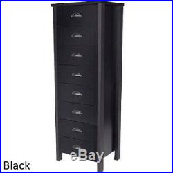 Lingerie Storage Dresser 8 Drawer Narrow Chest Furniture Tall Space Saver Bureau