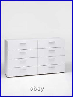 Loft 8 Drawer Storage Cabinet Organizer Double Dresser Chest of Drawer Furniture