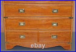 Lovely Vintage Meubles Gautier Made In France Military Campaign Chest Of Drawers