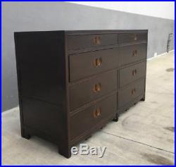 MID Century Michael Taylor For Baker Furniture Double Row Chest Of Drawers