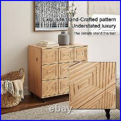 MUSEHOMEINC Solid Wood 3 Drawer Dresser Nightstand Chest of Drawers (Open Box)