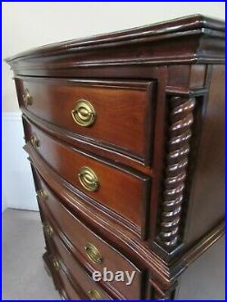 Mahogany Five Drawer Chest On Chest, Tall Dressser