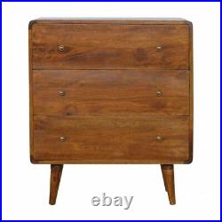 Mid Century Modern Dark Wood Chest Of Drawers Hand Made Solid Wood FREE DELIVERY