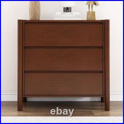 Mid Century Modern Wood 3-Drawer Chest Storage Cabinet Chest of Drawers for