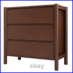 Mid Century Modern Wood 3-Drawer Chest Storage Cabinet Chest of Drawers for
