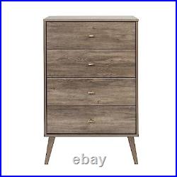 Milo 4-drawer Chest, Drifted Gray