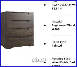 Modern 4 Drawer Dresser, Chest of Drawers with Storage, Wood Clothing Organizer