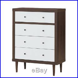 Modern 4 Drawer Dresser Wood Chest Storage Cabinet Organizer Free Stand