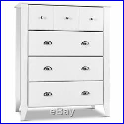 Modern 4-Drawers Chest Dresser Storage Cabinet Collection Home Furniure White
