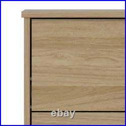 Modern 5-Drawer Dresser with Handles Wood Storage Chest of Drawers for Bedroom