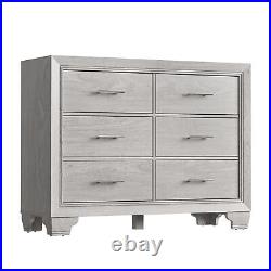 Modern 6 Drawer Dresser Bedroom Furniture Clothes Wood Chest of Drawers Cabinet