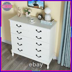 Modern 6 Drawer Dresser Tall Chest of Drawers Wood Storage Organizer for Bedroom