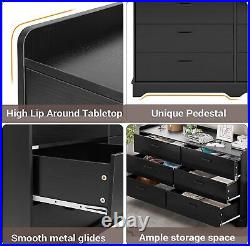 Modern 6 Drawer Dresser Wood Chest of Drawers Clothing Organizer Storage Cabinet