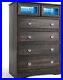 Modern 6 Drawer Dresser for Bedroom with Led Lights Tall Chest of Drawers Closet