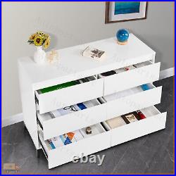 Modern 6 Drawer Wood Dresser Home Chest of Drawers for Bedroom Storage Cabinet