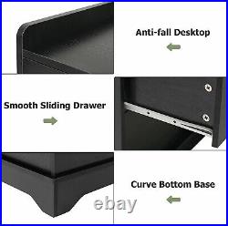 Modern Black 6 Drawer Wood Dresser Chest of Drawers Cabinet for Bedroom Hallway