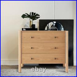 Modern Dresser With 3 Storage Drawers Elegant Chest For Bedroom Living Room