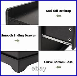 Modern Dresser with 6 Drawers Cloth Organizer Tall Chest of Drawers Black