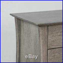 Modern Farmhouse 6 Drawer Dresser Grey Chest of Drawers Tall Rustic Wood Bedroom