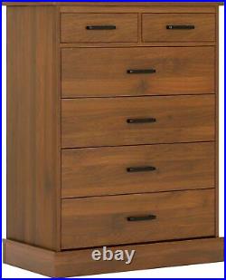 NEW 6 Drawer Dresser Wood Storage Chest Tower Clothes Organizer Unit for Bedroom