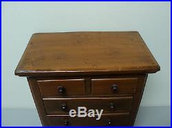 NICE 19th C. CONTINENTAL SALESMAN'S SAMPLE MINIATURE CHEST OF DRAWERS