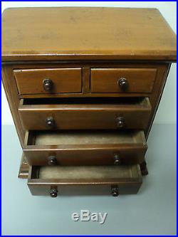 NICE 19th C. CONTINENTAL SALESMAN'S SAMPLE MINIATURE CHEST OF DRAWERS