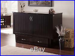 Nantucket Murphy Bed Chest with Charging Station, Queen, Espresso
