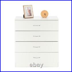 New 4 Drawer Chest Dresser Clothes Storage Bedroom Furniture Cabinet White