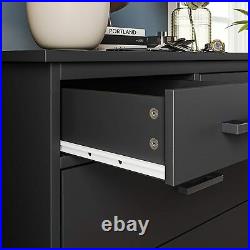New 6 Drawer Chest of Dresser Clothes Storage Bedroom Furniture Cabinet Black