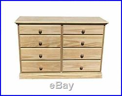 New 8 Chest Of Eight Drawers Unfinished Solid Pine No Assembly Required